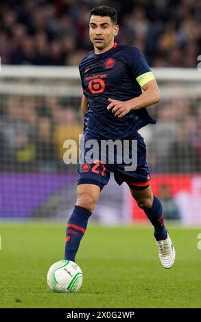 Birmingham, Royaume-Uni. 11 avril 2024. Benjamin André du LOSC Lille lors du match de l'UEFA Europa Conference League à Villa Park, Birmingham. Le crédit photo devrait se lire : Andrew Yates/Sportimage crédit : Sportimage Ltd/Alamy Live News Banque D'Images