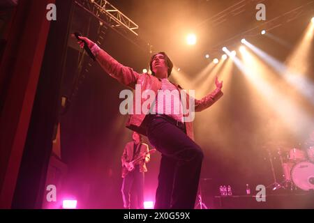 Joker Out en concert au Shepherds Bush Empire LONDRES, ANGLETERRE - 11 AVRIL : Bojan CvjetiÄanin du Joker Out en concert au Shepherds Bush Empire le 11 avril 2024 à Londres, Angleterre. CAP/Mar Mar/Grande-Bretagne Copyright : xMartinxHarris/CapitalxPicturesx Banque D'Images