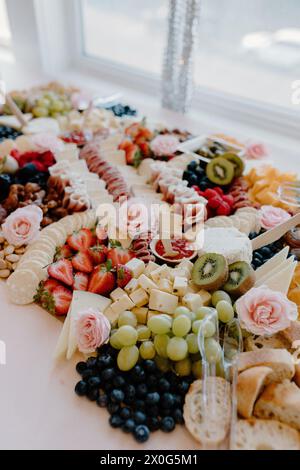 Affichage du tableau de charcuterie pendant l'événement Banque D'Images