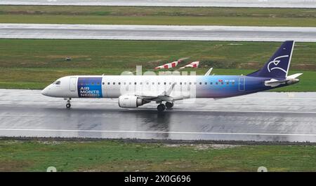 ISTANBUL, TURKIYE - 15 OCTOBRE 2022 : Air Montenegro Embraer 195LR (283) atterrissant à l'aéroport international d'Istanbul Banque D'Images