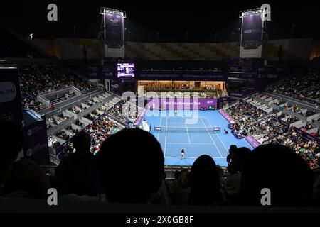 QATAR TOTALENERGIES S'OUVRE lors du match final entre Anastasia Pavlyuchenkova et Elena Rybakina le 16 février 2024 à Doha, Qatar. Banque D'Images