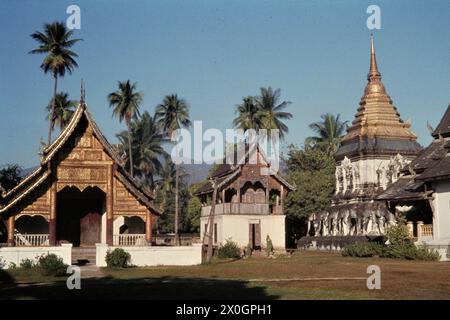 Le temple bouddhiste complexe Wat Chiang Man au centre de la ville thaïlandaise du nord Chieng Mai. [traduction automatique] Banque D'Images