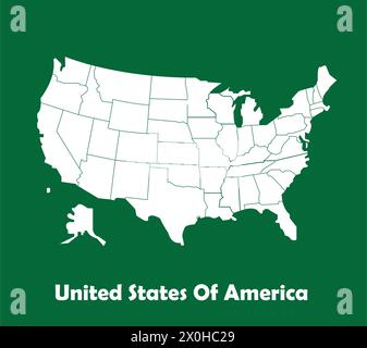 Illustration vectorielle de carte des États-Unis conception simple Illustration de Vecteur