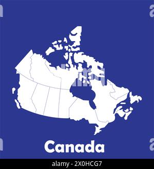 Illustration vectorielle de carte du Canada conception simple Illustration de Vecteur