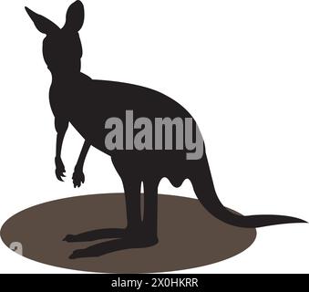 icône kangourou illustration vectorielle conception simple Illustration de Vecteur