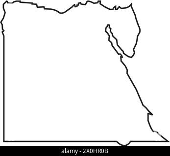 conception de symbole d'illustration vectorielle d'icône de carte d'égypte Illustration de Vecteur