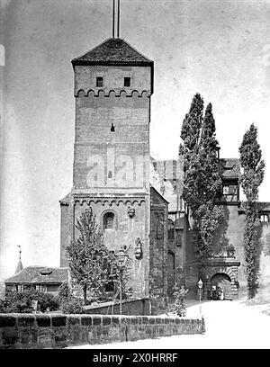 Nuremberg - Château impérial 1905 [traduction automatique] Banque D'Images