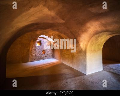 Oman, Jabrin, site du patrimoine mondial de l'UNESCO Château de Jibreen, Banque D'Images