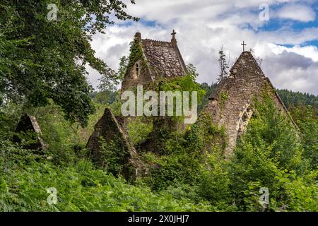 Ruines de. Mary's Church in the Wye Valley, Tintern, Wales, Grande-Bretagne, Europe Banque D'Images