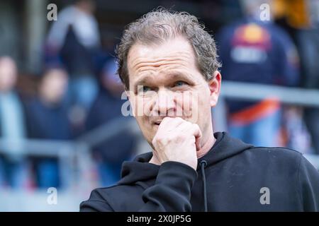 Emmen, pays-Bas. 12 avril 2024. EMMEN, Stadium Oude Meerdijk, 12-04-2024, saison 2023/2024, Dutch Keuken Kampioen Divisie pendant le match Emmen - MVV FC Emmen coach Marc Hegeman crédit : Pro Shots/Alamy Live News Banque D'Images