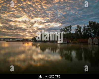Aube à Dießen am Ammersee Banque D'Images