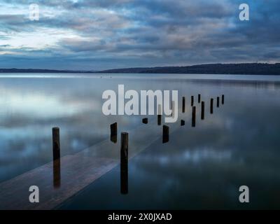 Aube à Dießen am Ammersee Banque D'Images