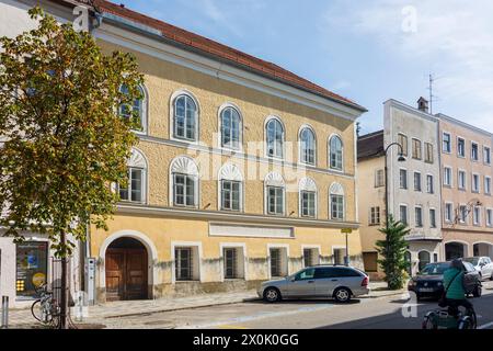 Braunau am Inn, maison natale d'Adolf Hitler à Innviertel, Oberösterreich, haute-Autriche, Autriche Banque D'Images