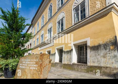 Braunau am Inn, maison natale d'Adolf Hitler à Innviertel, Oberösterreich, haute-Autriche, Autriche Banque D'Images