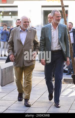 Madrid, Madrid, Espagne. 12 avril 2024. Le roi Felipe VI d'Espagne assiste à la première de 'Hispanidad' au Paz Cinema le 12 avril 2024 à Madrid, Espagne (crédit image : © Jack Abuin/ZUMA Press Wire) USAGE ÉDITORIAL SEULEMENT! Non destiné à UN USAGE commercial ! Crédit : ZUMA Press, Inc/Alamy Live News Banque D'Images