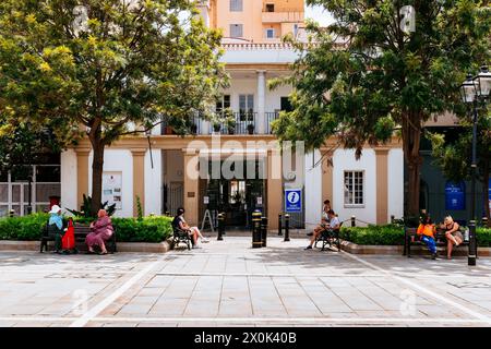 Le bâtiment connu sous le nom de garde principale. Gibraltar, territoire britannique d'outre-mer, Royaume-Uni, Europe Banque D'Images