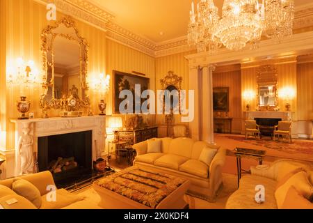 Angleterre, Hampshire, Hinton Hampner, Hinton Hampner Country House, le salon Banque D'Images