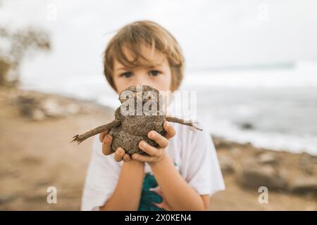 Temps-out familial de 6 mois en Afrique de l'Ouest, Cap Vert, île de Santiago à Tarrafal Banque D'Images