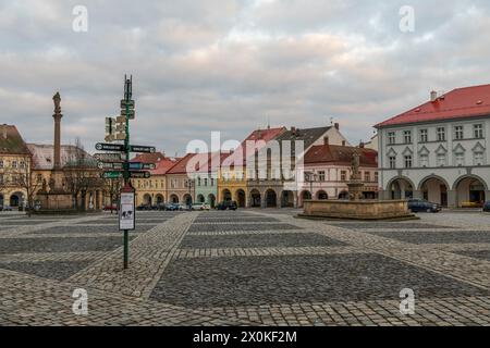 JiÄ'n est une petite ville de la région de Hradec Kralove en République tchèque. Banque D'Images