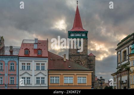 JiÄ'n est une petite ville de la région de Hradec Kralove en République tchèque. Banque D'Images