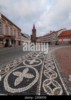 JiÄ'n est une petite ville de la région de Hradec Kralove en République tchèque. Banque D'Images