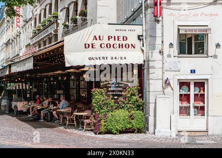 Restaurant Au Pied de Cochon, Paris, France Banque D'Images