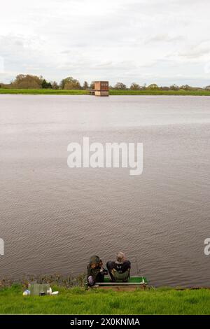 Le réservoir Hurleston, près de Nantwich Cheshire, est alimenté par le canal Llangollen pour alimenter en eau potable la région de Crewe et Nantwich Banque D'Images