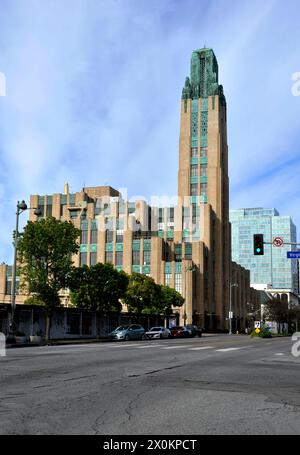 Le bâtiment historique art déco Bullocks Wilshire à Los Angeles, Californie, États-Unis Banque D'Images