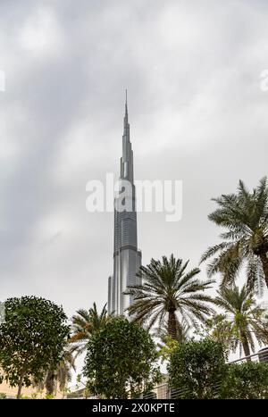 Burj Khalifa, plus haut bâtiment du monde, 830 m, gratte-ciel, skyline, Dubaï, Émirats arabes Unis, moyen-Orient, Asie Banque D'Images