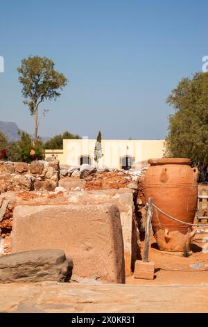 Palais de Malia, archéologie, Iraklio, Héraklion, Crète, île, Grèce, Banque D'Images