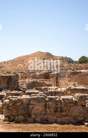 Palais de Phaistos, Archéologie, Iraklio, Héraklion, Crète, île, Grèce Banque D'Images