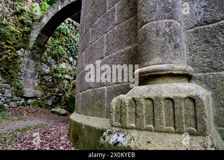 Église de Santo Estebo de Ribas de Miño, O Saviñao, Lugo, Espagne Banque D'Images