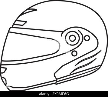 icône de casque pour la conception simple de vecteur de moto Illustration de Vecteur