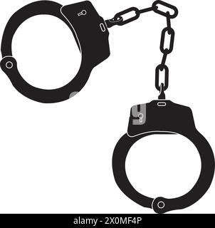 menottes icône illustration vectorielle conception de symbole Illustration de Vecteur