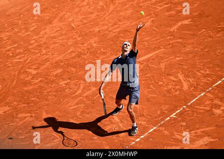 Monaco, Monaco. 11 avril 2024. Alexander Zverev lors du Rolex Monte-Carlo ATP Masters 1000 tennis le 11 avril 2024 au Monte Carlo Country Club de Roquebrune Cap Martin, près de Monaco. Photo de Victor Joly/ABACAPRESS.COM crédit : Abaca Press/Alamy Live News Banque D'Images