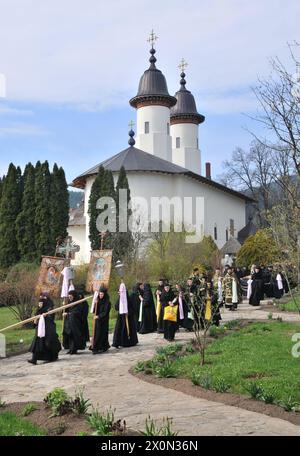 Monastère de Varatec, comté de Neamt, Roumanie Banque D'Images