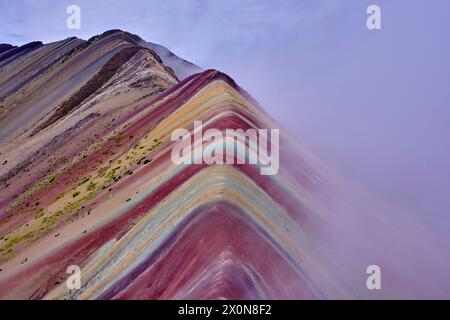 Pérou, province de Cuzco, Vinicunca, Montana de Siete Colores ou Rainbow Mountain Banque D'Images