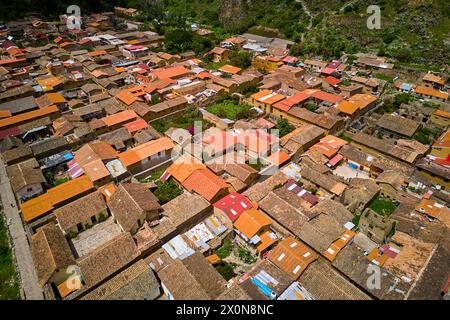 Pérou, province de Cuzco, la vallée sacrée des Incas, ville d'Ollantaytambo, Banque D'Images