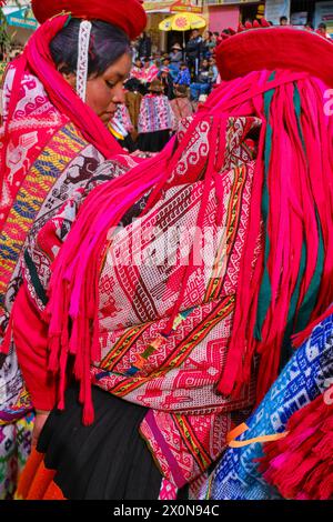 Pérou, province de Cuzco, ville de Lares, carnaval Banque D'Images