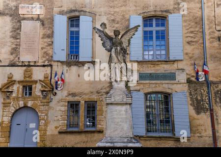 17ème Hôtel de Girard à Lourmarin, Luberon, Vaucluse, Provence, France; converti en école et musée au début du xxe siècle Banque D'Images