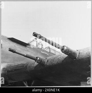 HOMMES ET MACHINES DE L'ESCADRON DE CHASSE "CHINA BRITISH" - pour l'histoire voir CH.5477 le C.O. dans le cockpit de sa machine montrant le nom "China-British". Négatif photographique, Royal Air Force Banque D'Images