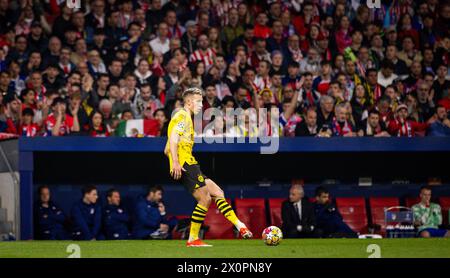Madrid Espagne. 10 avril 2024. Nico Schlotterbeck (BVB) Atletico Madrid - Borussia Dortmund 10.04.2024 Copyright (nur für journalistische Zwecke) by Banque D'Images