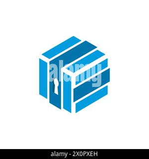 Modèle de conception de logo de stockage libre. Illustration vectorielle de garage de stockage sûr. Avec concept de combinaison de cadenas et de symboles de garage Illustration de Vecteur