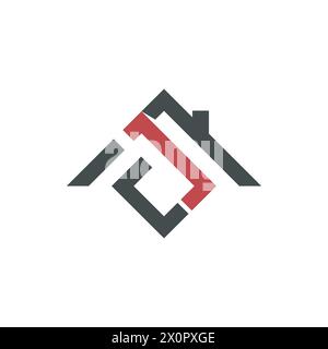 Symbole de maison JC logo simple. Résumé lettre initiale JC maison vecteur de logo immobilier. le logo convient au logement, à l'immobilier, à la construction, etc Illustration de Vecteur