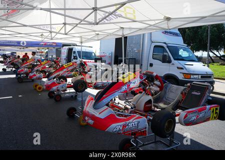 Grand Prix de Naples, Italie - salon de course, 14 avril 2024 - kart Banque D'Images