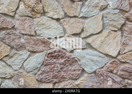 Mur de pierre structurelle de l'ancien bâtiment du siècle dernier. Banque D'Images