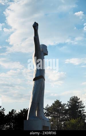 Le monument à Stjepan Filipovic à Valjevo, Serbie. Il était un partisan communiste yougoslave capturé et exécuté en 1942 à Valjevo. Le monument rep Banque D'Images