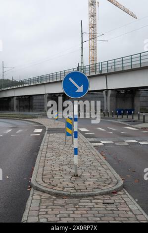 Panneau de signalisation en Gotehnburg, Suède - Banque D'Images