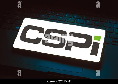 Brésil. 13 avril 2024. Dans cette illustration photo, le logo CSPi est affiché sur l'écran d'un smartphone. (Photo de Rafael Henrique/SOPA images/SIPA USA) *** strictement à des fins éditoriales *** crédit : SIPA USA/Alamy Live News Banque D'Images