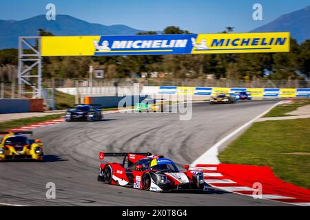 Montmelo, Espagne. 13 avril 2024. 20 MOLLER Jens Reno (dnk), High Class Racing, Ligier JS P320 - Nissan, action lors de la 1ère manche de la Michelin le Mans Cup 2024 sur le circuit de Barcelona-Catalunya du 12 au 14 avril 2024 à Montmelo, Espagne - photo Paulo Maria/DPPI crédit : DPPI Media/Alamy Live News Banque D'Images